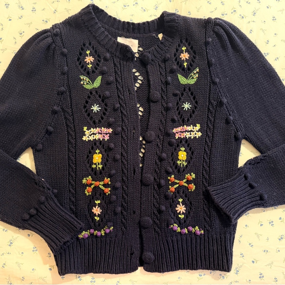 Doen Blue Cardigan Sweater medium